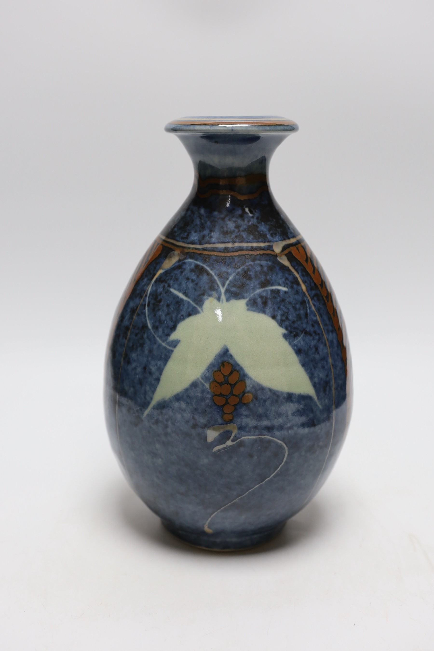A David Frith studio pottery vase, 27cms high